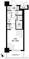 アドバンス相模原 1Kの間取図画像