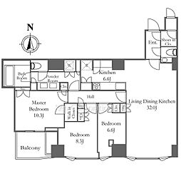 三田ガーデンヒルズパークマンション 3LDKの間取図画像