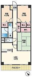 JR相模線 宮山駅 徒歩6分の賃貸マンション 1階3LDKの間取り