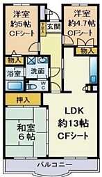 グランドヒル 3LDKの間取図画像