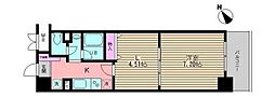 リバーシティ西荻窪 1DKの間取図画像