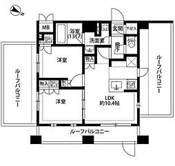 プレール・ドゥーク板橋本町 2LDKの間取図画像