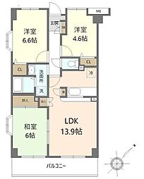 エスタンシア船橋 3LDKの間取図画像