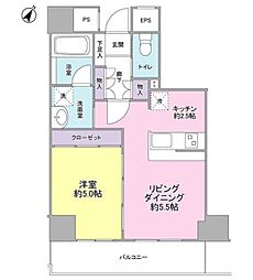 Graudeur綾瀬 1LDKの間取図画像