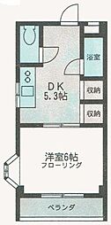 エンゼルハイツ 1DKの間取図画像