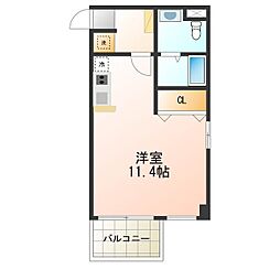 エヌエム・オンズ ワンルームの間取図画像