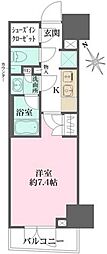 ルフォンプログレス四谷 1Kの間取図画像
