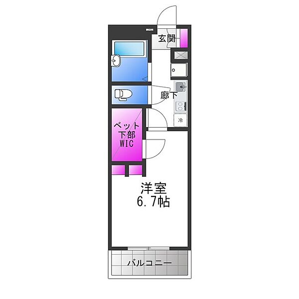 レオパレスはるる ｜大阪府大阪市平野区瓜破６丁目(賃貸マンション1K・3階・19.87㎡)の写真 その2