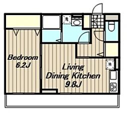 ヴェルコート 1LDKの間取図画像