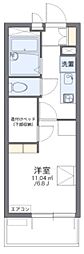 レオパレス天王台 1Kの間取図画像