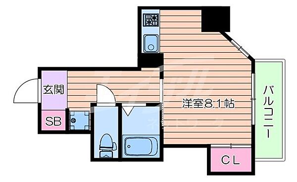 ル・パルトネール梅田北 ｜大阪府大阪市北区豊崎１丁目(賃貸マンション1R・2階・22.92㎡)の写真 その2