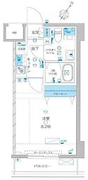 ジェノヴィア浅草3グリーンヴェール 1Kの間取図画像
