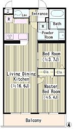 フェアフォレスト540 2LDKの間取図画像