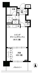 KDXレジデンス芝公園 1LDKの間取図画像