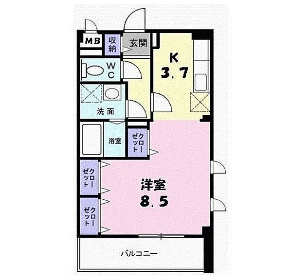 メゾン　アウローラ ｜大阪府泉大津市春日町(賃貸マンション1R・1階・33.10㎡)の写真 その2