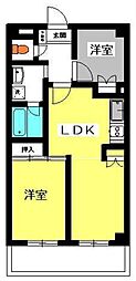 ニューオーク 2LDKの間取図画像