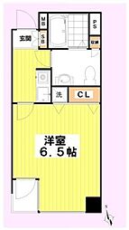 チヨダタワーマンション 1Kの間取図画像