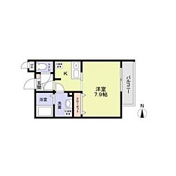 ミリアビタ稲毛 ワンルームの間取図画像