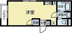 OAKVILLAMAISON室見 ワンルームの間取図画像