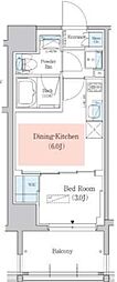 Urbanex深川木場 1DKの間取図画像