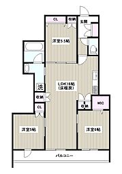 Ｌ．ピソ 201 2階3LDKの間取り