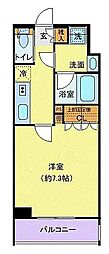 クレヴィスタ亀戸3 1Kの間取図画像