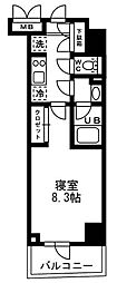 レジディア亀戸 1Kの間取図画像