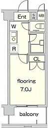 グランヴァン杉並北 1Kの間取図画像
