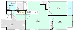 ラ・ティーダ堀切 2LDKの間取図画像