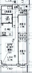 GENOVIA梅島 2LDKの間取図画像