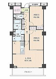 グラン・エステ川崎ツインタワー弐番館 2LDKの間取図画像