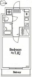サンテミリオン千歳烏山 1Kの間取図画像