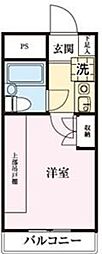 モントレ・ミスズ 1Kの間取図画像