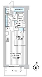 アビティグランデ砧 1LDKの間取図画像