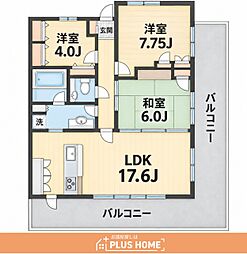 ユニ・アルス吹上プレジオ 3LDKの間取図画像