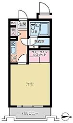 エスポワール橋本 ワンルームの間取図画像