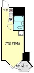 東京ベイビュウ ワンルームの間取図画像