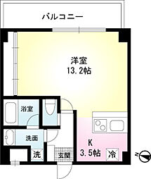 OZ-COURT 1Kの間取図画像