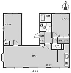 トキワタウン 2LDKの間取図画像