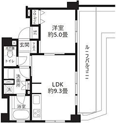 クリオ渋谷ラモード 1LDKの間取図画像