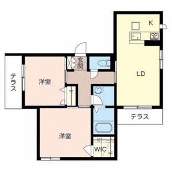 クオレール浜寺 ｜大阪府堺市西区浜寺南町２丁(賃貸マンション2LDK・2階・58.90㎡)の写真 その2