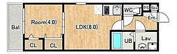 ジーメゾン春日部サウス 1LDKの間取図画像