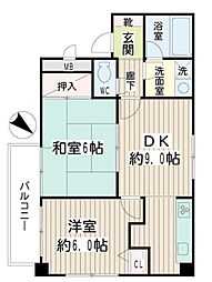 M'sガーデン 2DKの間取図画像