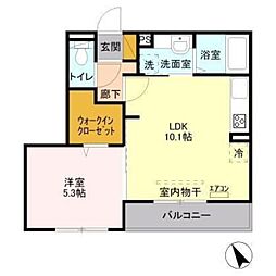 ラウレア 1LDKの間取図画像