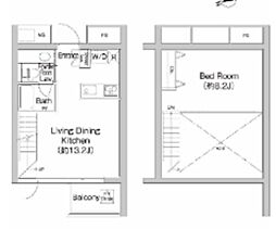 プライムアーバン市谷仲之町 1LDKの間取図画像