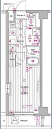 ガーラ・グランディ東大島 1Kの間取図画像
