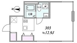 trias231 1DKの間取図画像