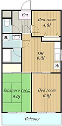 コスモ渕野辺 3DKの間取図画像