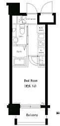 ParkCube大井町 1Kの間取図画像
