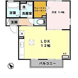バルカ 1LDKの間取図画像
